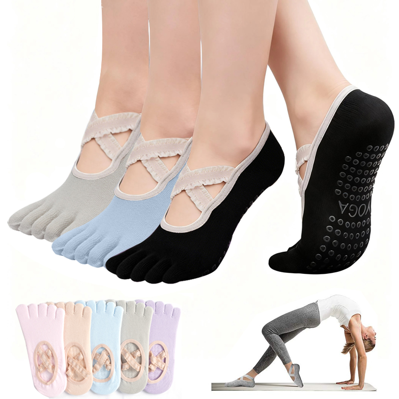レディースノンスリップピラティスソックス女性レース包帯ヨガソ - Yoga Mat のレビューと価格