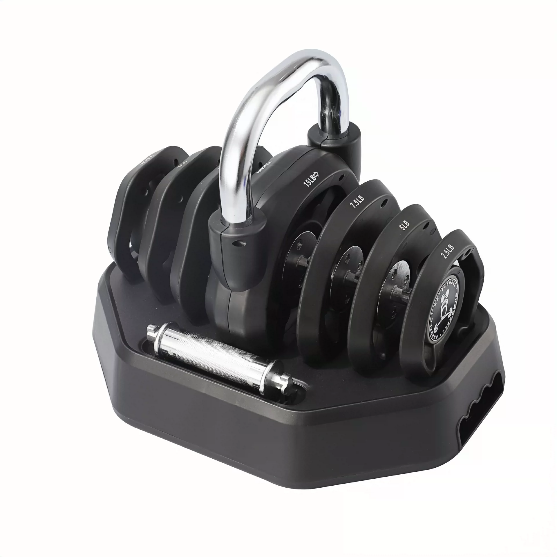 カスタム3-in-1調整可能ダンベルバーベルケトルベルコンボ - Dumbbell Set のレビューと価格