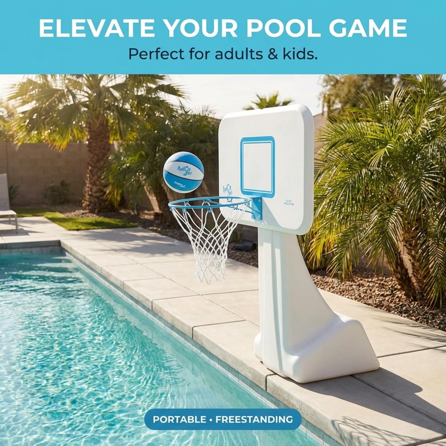 スイミングプールバスケットボールフープセット（ボール、ベース - Basketball Hoop のレビューと価格