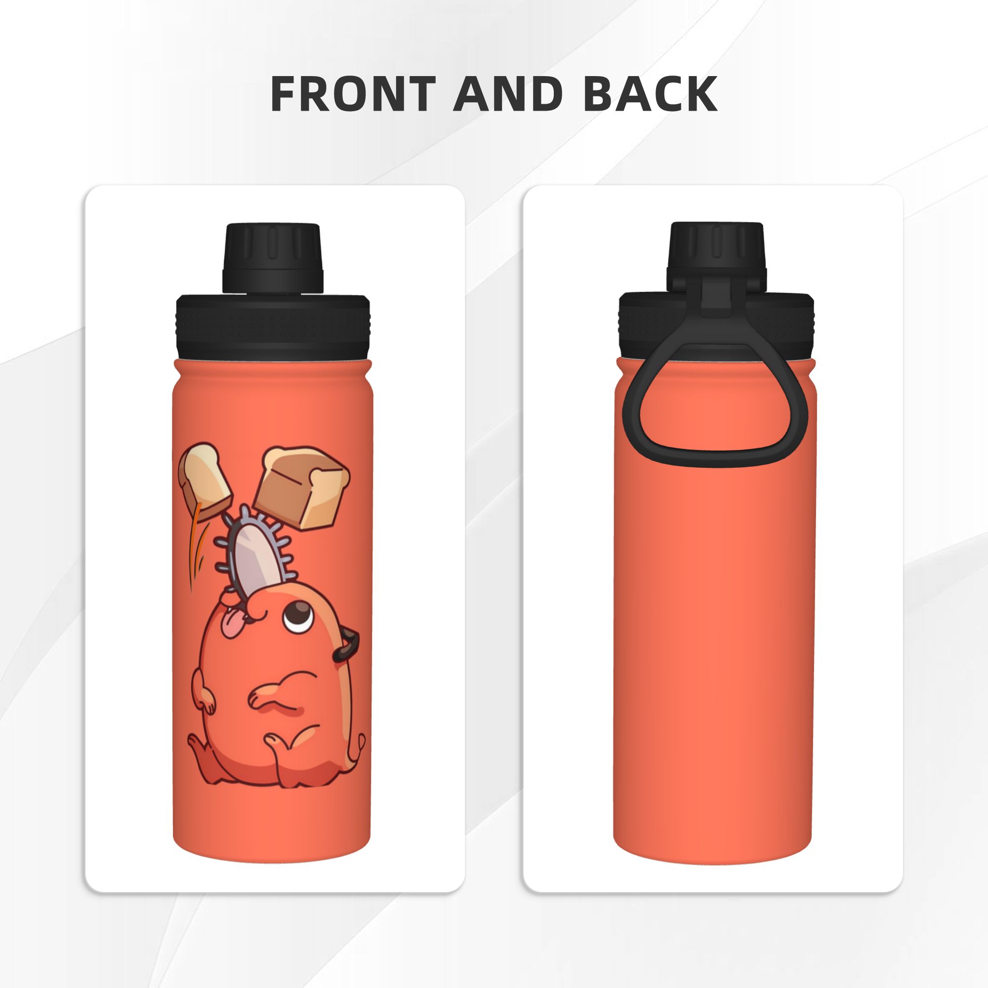 チェンソーマンズのアニメをモチーフにした、18オンスのスポー - Sports Water Bottle Insulated のレビューと価格