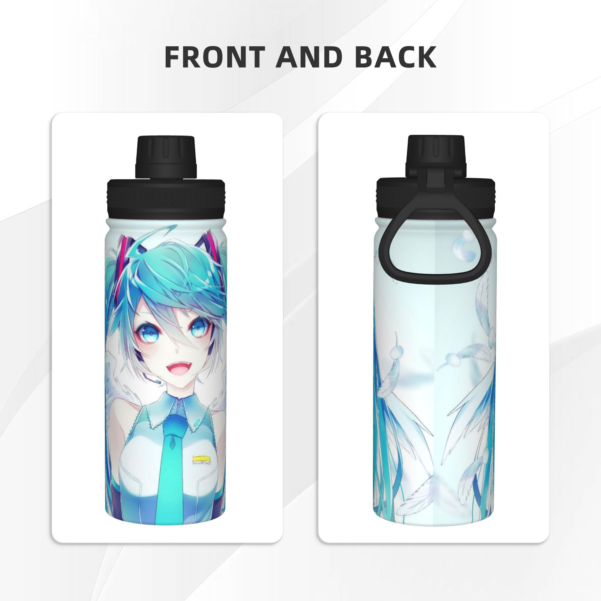 アニメ「初音ミク」18オンス スポーツ用断熱ボトル コーヒー - Sports Water Bottle Insulated のレビューと価格