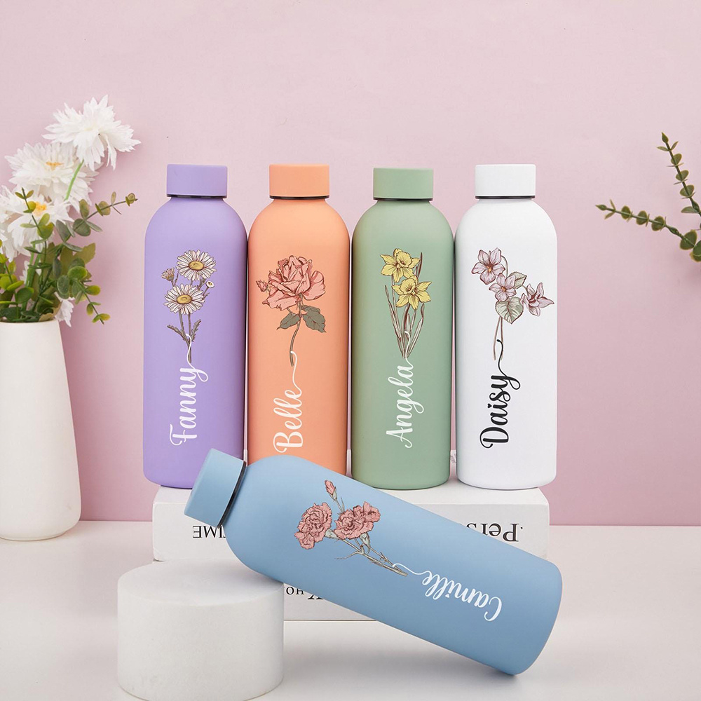 カスタマイズ可能な花柄ウォーターボトル、携帯用屋外スポーツ用 - Sports Water Bottle Insulated のレビューと価格