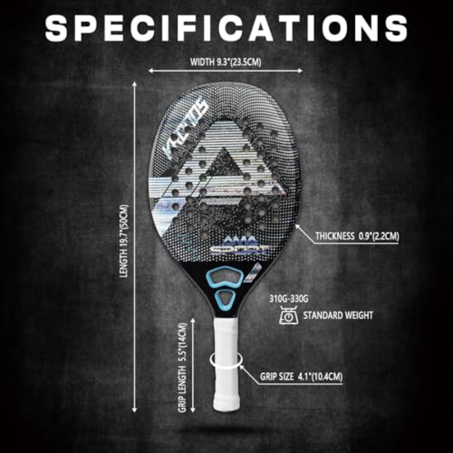 上級者向けビーチテニスラケット、3Kカーボンファイバーフレー - Tennis Racket のレビューと価格