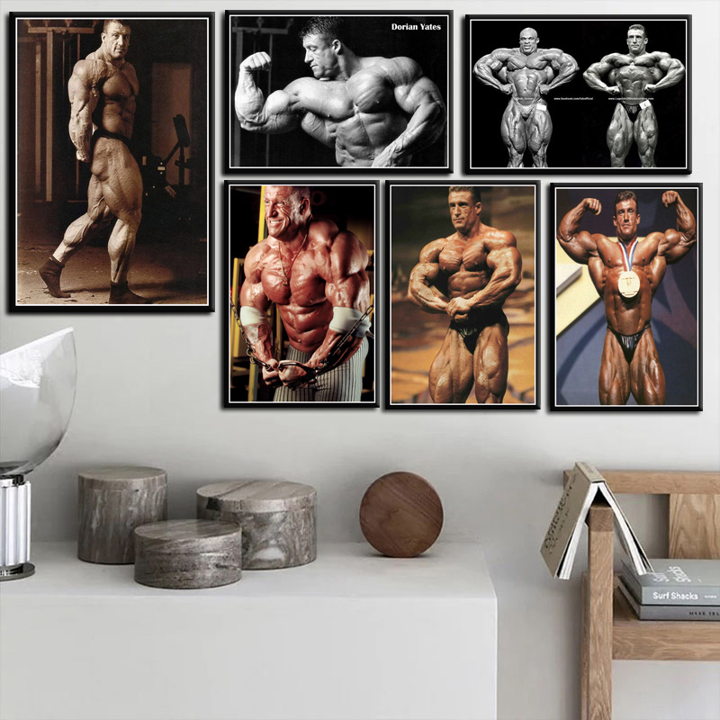 素晴らしい仕事場の男の筋肉ジムボディービルダープリントアート - Sports Equipment Poster のレビューと価格