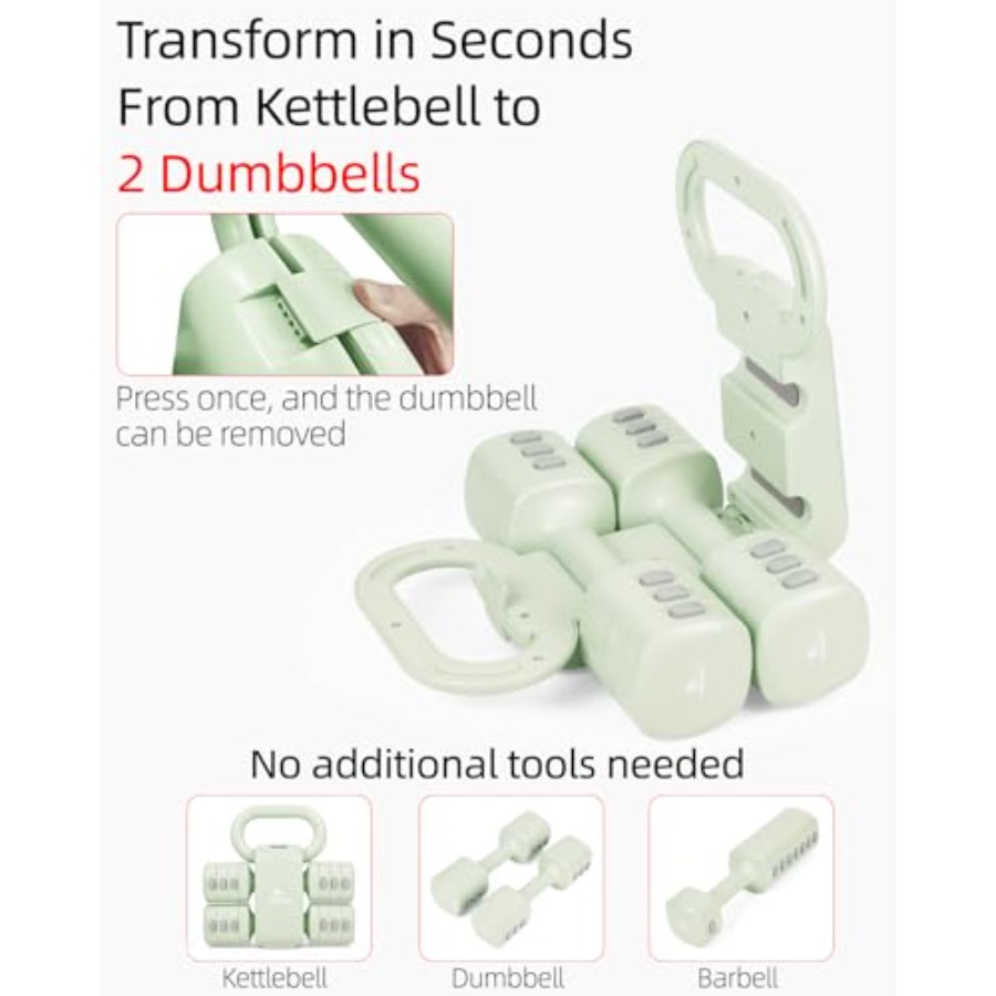 ホームジムダンベルセット：4-in-1調整可能なウェイト、ケ - Dumbbell Set のレビューと価格