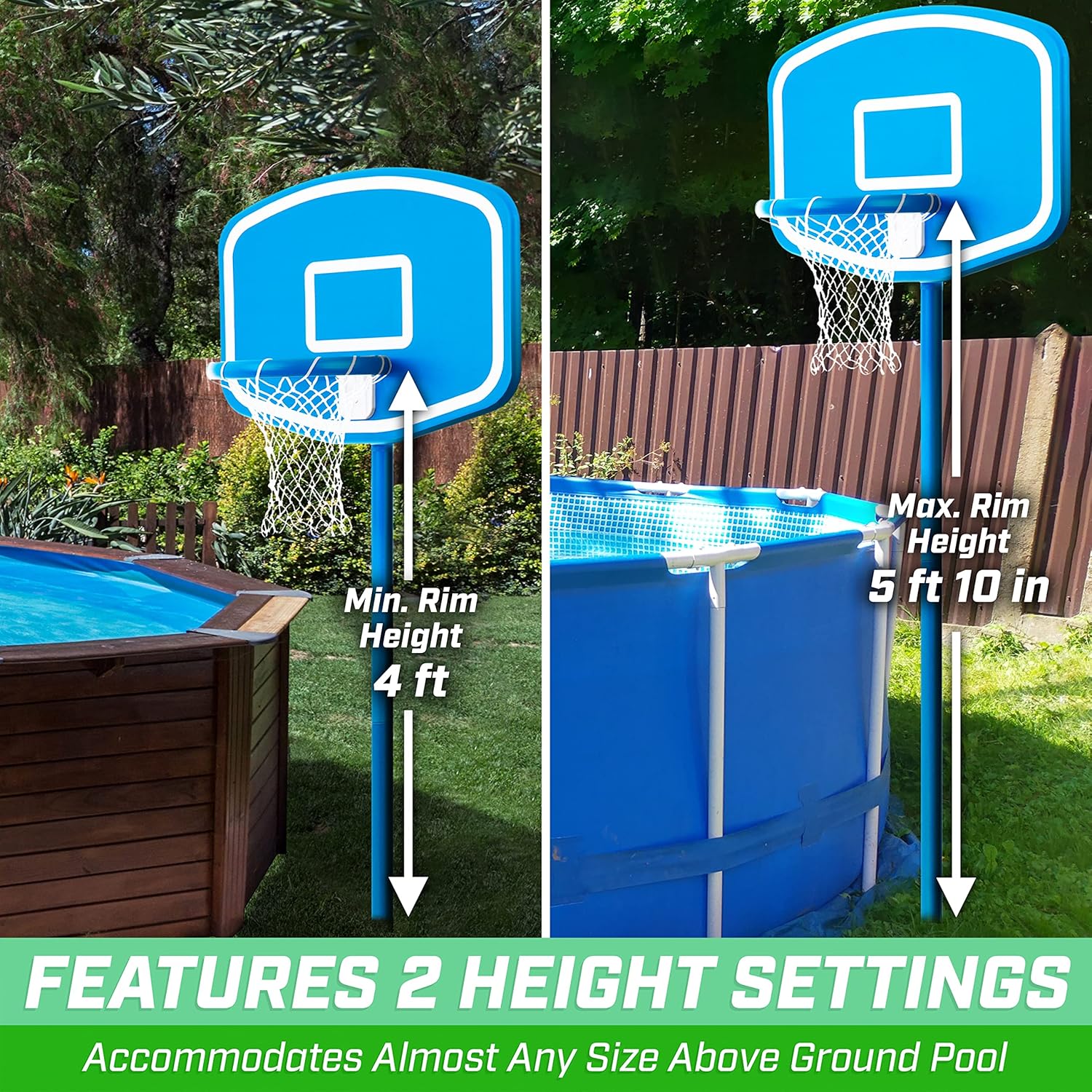 地上プール用バスケットボールゲームセット（プールバスケットボ - Basketball Hoop のレビューと価格