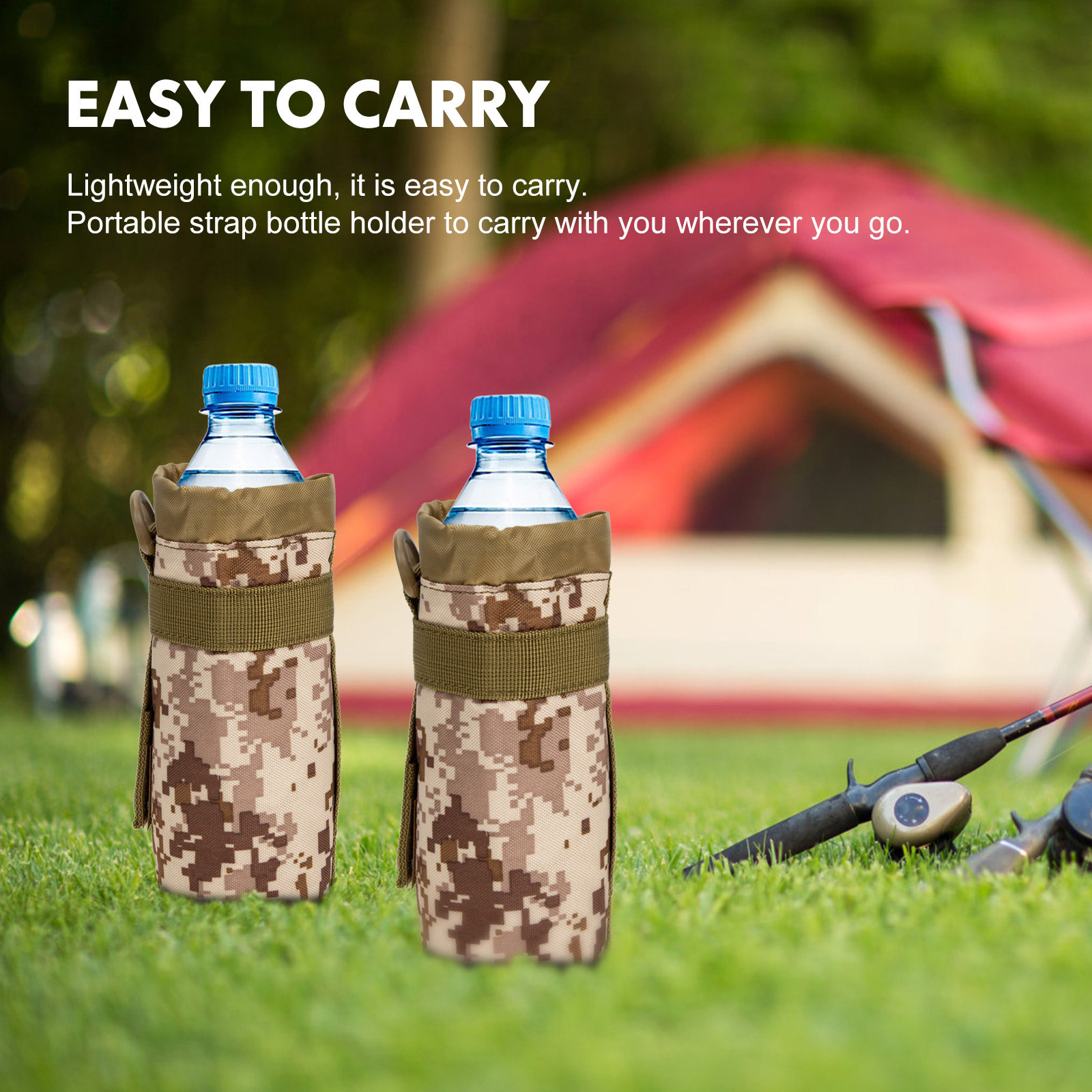 ナイロン製ウォーターボトルバッグ。防水・断熱仕様で、滑り止め - Sports Water Bottle Insulated のレビューと価格