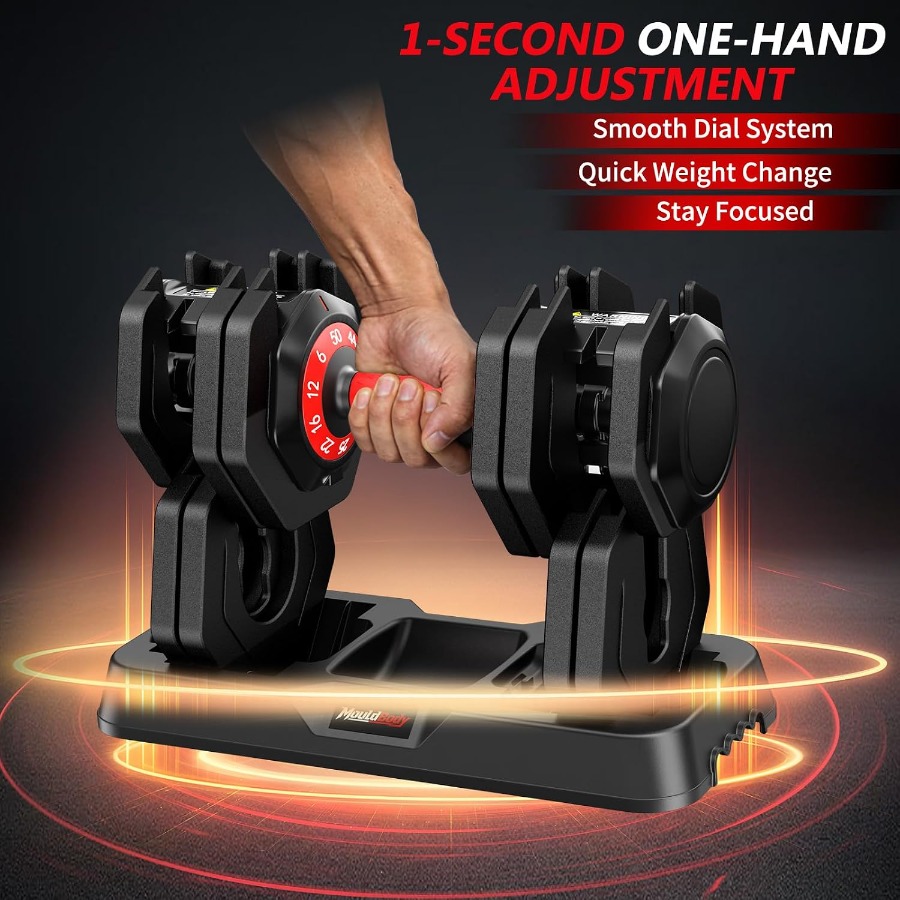 調整可能なダンベルセット（25ポンドまたは50ポンド）、10 - Dumbbell Set のレビューと価格
